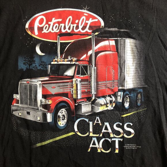 Peterbilt Tonkin Trucker T-Shirt Mens Sz L VTG 1988 Class Act USA Single Stitch - Picture 2 of 12